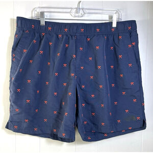 The North Face Swim Trunks Class V All Over Axe Print Lined Stretch Mens XL